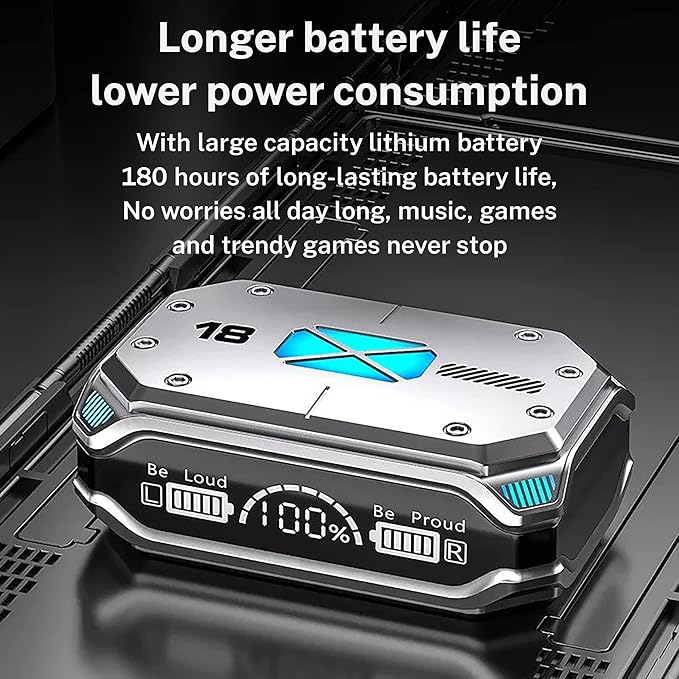 M41 Bluetooth 5.3 True Wireless Earbuds, Environment Noise Cancelling Earbuds, IPX7 Waterproof (Silver)