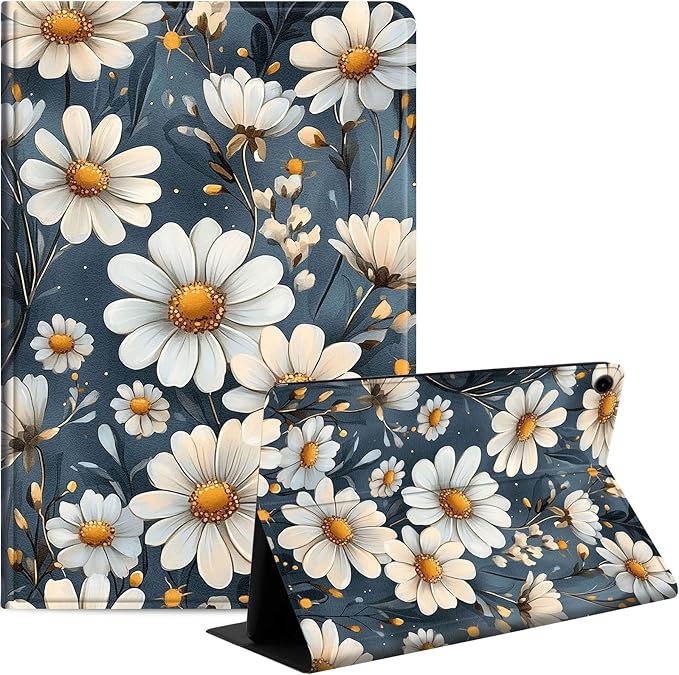 Case for Samsung Galaxy Tab A9+/A9 Plus 11” 2023 Model (SM-X210/X216/X218), Slim PU Leather Stand Cover with Auto Wake/Sleep, Multi-Angle Viewing & Shockproof, Little Flower