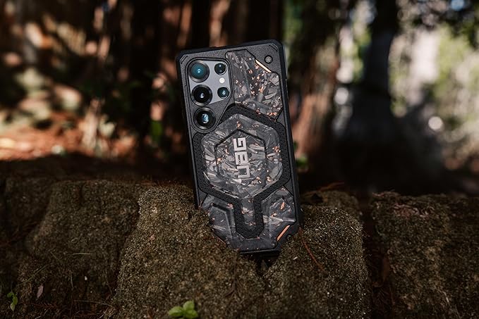 URBAN ARMOR GEAR UAG [Limited Edition] Designed for Samsung Galaxy S25 Ultra Case Monarch Pro - Magnetic Charging Compatible Premium Rugged Protective Cover, Forged Carbon Fiber with Copper