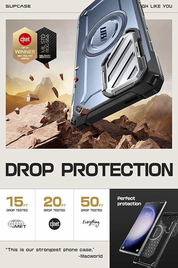 SUPCASE for Samsung Galaxy S24 Ultra Case with Stand [Built-in Camera Cover Kickstand] [S Pen Friendly] [Compatible with MagSafe] Heavy Duty Rugged Magnetic Phone Case for Galaxy S24 Ultra, Tilt