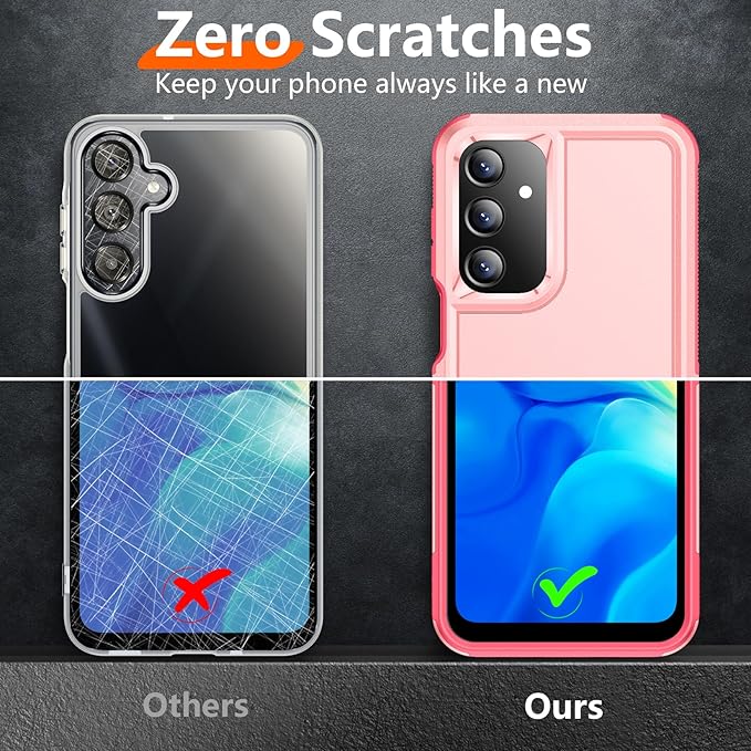 Red2Fire Designed for Samsung Galaxy A16 5G Case, [Military Grade Drop Protection] Non-Slip Heavy Duty Full Body Shockproof Protection Phone Case Galaxy A16 5G Case,Pink