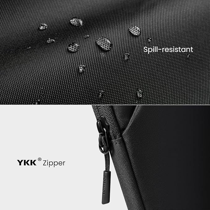 tomtoc Light-B19 Slim 11 Inch Tablet Sleeve Bag for 2025 11-inch iPad A16, iPad Air M3, iPad Pro M4/M2, iPad Air M2, Light Shoulder Bag with Accessories Storage, Eco-Friendly Fabric