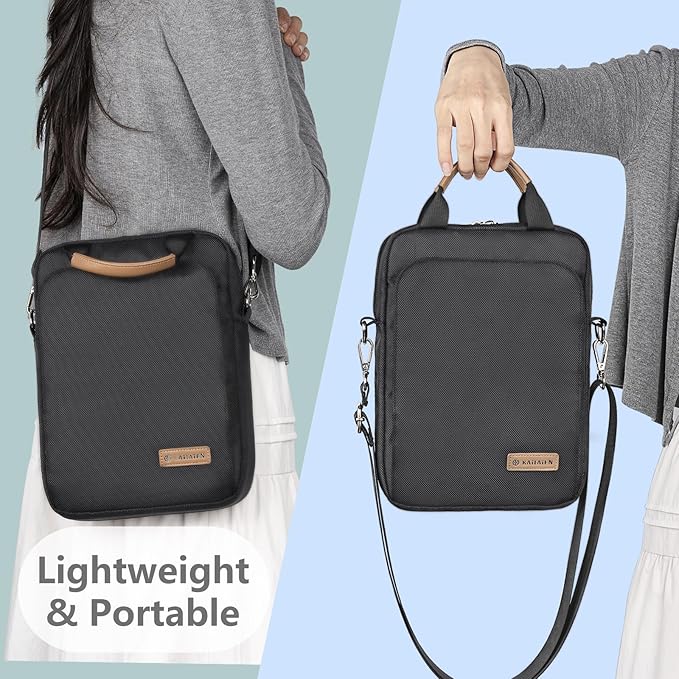 7-9 Inch Tablet Sleeve Bag, Ipad Bag for iPad mini 6/5/4/3/2,Samsung Galaxy Tab A7 Lite 8.7" / Tab A 8.0",Kindle 2022/10/9/8/7/6,eReader,with Removable Shoulder Strap (Black)