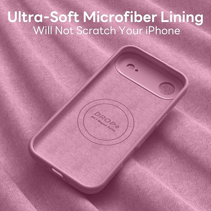 Vooii Magnetic Compatible with iPhone Air Case (Compatible with Magsafe) (Upgraded Camera Protection) Liquid Silicone Shockproof Full Body Protective Phone Cover for Women Men, Lavender Purple, 6.5"