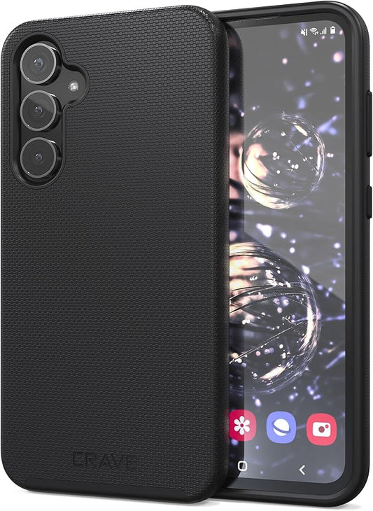 Crave Dual Guard Compatible with Samsung Galaxy S23 FE Case - Shockproof Protection with Dual Layer Design, Black