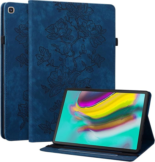 Case for Samsung Galaxy Tab S5e 10.5 2019 Model SM-T720/T725/T727, Slim PU Leather Folio Cover with Multi-Angle Stand and Pen Holder, Blue