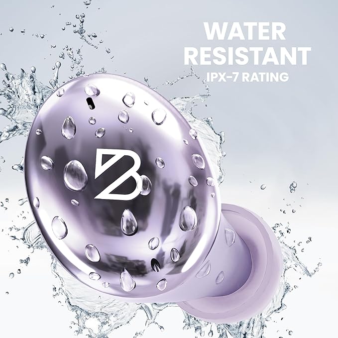 Back Bay Audio Tempo 30 Wireless Earbuds for Small Ears - Award-Winning Sound, Sweatproof Bluetooth Earbuds, Comfortable Ear Buds for Women, Purple Earphones Small Ear Canals, Long Battery Headphones