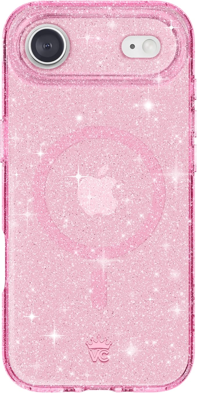 VELVET CAVIAR Case for iPhone 17 Air | Compatible with MagSafe | 10ft Drop Tested | Protective Designer Cases | Pink Stardust Glitter