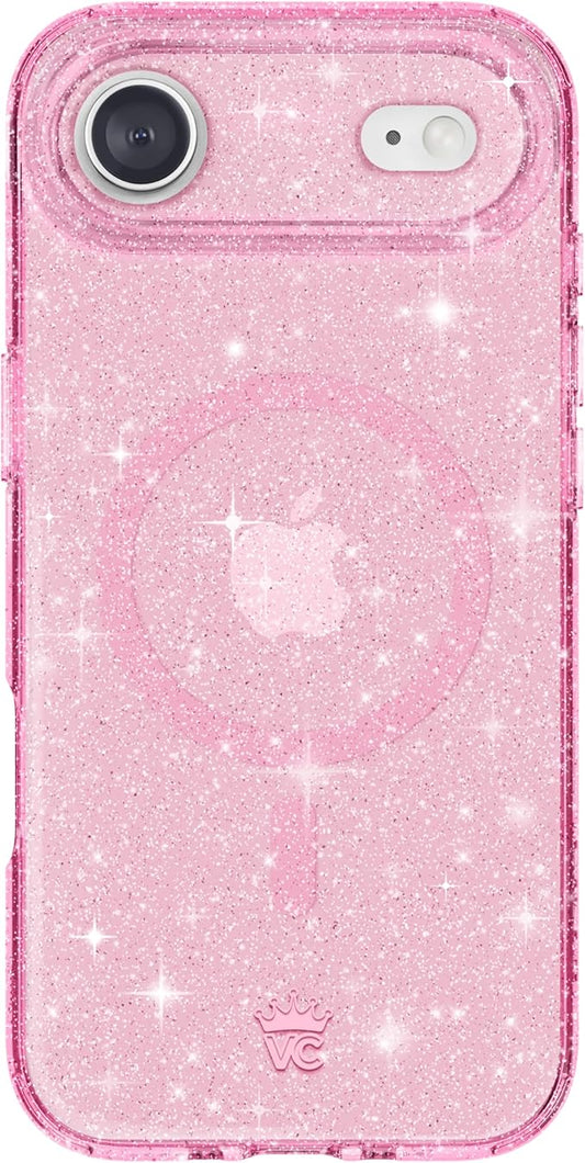 VELVET CAVIAR Case for iPhone 17 Air | Compatible with MagSafe | 10ft Drop Tested | Protective Designer Cases | Pink Stardust Glitter