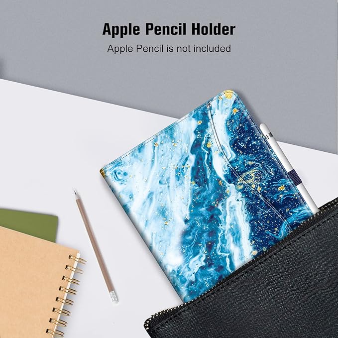 Fintie Case for iPad 9th / 8th / 7th Generation (2021/2020/2019) 10.2 Inch - [Corner Protection] Multi-Angle Viewing Stand Cover with Pocket & Pencil Holder, Auto Sleep Wake, Sandy Wave