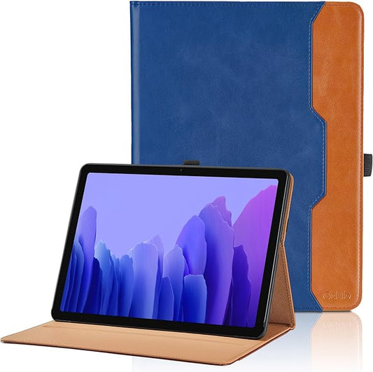 Case for Samsung Galaxy Tab A7 10.4 Inch 2020 (SM-T500/T505/T507) - PU Leather Folio Stand Case with Hand Starp and Pocket, Auto Wake/Sleep Smart Tablet Cover, Blue