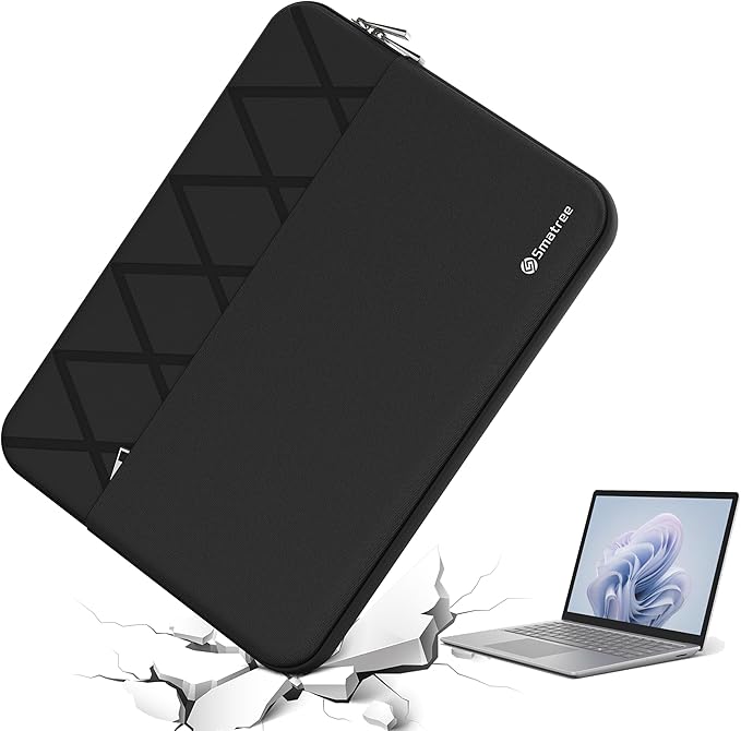 Smatree 15 inch Laptop Sleeve for Microsoft Surface Laptop 6/5/4/3 Sleeve, Microsoft Protective Computer Case with Accessory Pocket, YKK Zipper, Patented Shockproof Design (E626)