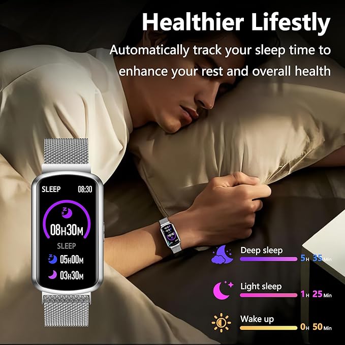 Health Fitness Tracker, Smart Watch with 24/7 Heart Rate and Blood Pressure Monitor, Activity Tracker with Blood Oxygen, 120 Sport Mode Waterproof Sleep Tracker for Women Men