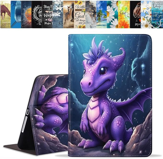 Case for Samsung Galaxy Tab A9 Plus 11 Inch 2023 Model (SM-X210/X216/X218), Slim Lightweight PU Leather Stand Cover with Auto Wake/Sleep, Cute Blue Little Dinosaur
