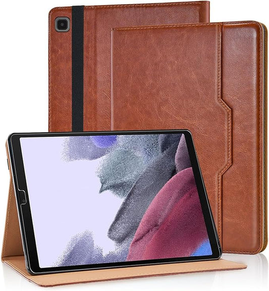 Case for Samsung Galaxy Tab A7 Lite 8.7 Inch 2021 Cover (Model SM-T227/T225/T220) Multi-Angle Viewing Stand with Hand Strap, Brown