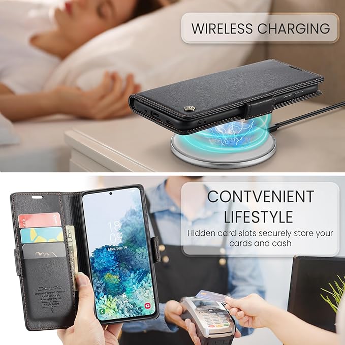 Case for Samsung Galaxy S20 Plus Wallet Case, RFID Blocking PU Leather Flip Folio Cover Card Holder Kickstand Shockproof Phone Case Compatible with Samsung Galaxy S20 Plus, Black