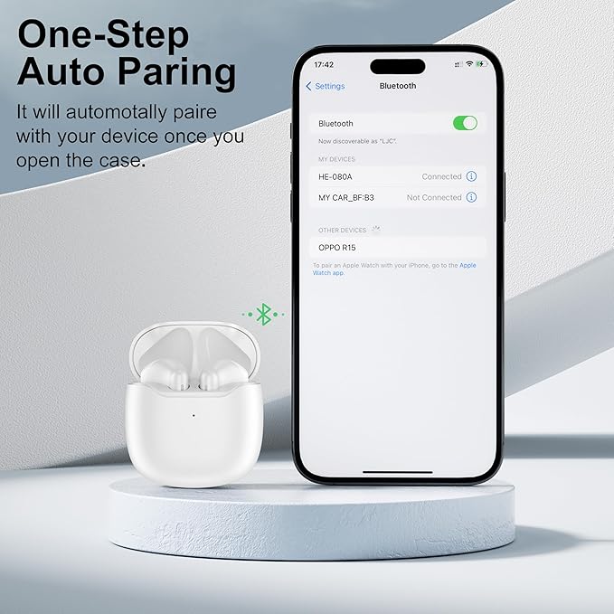 Wireless Workout Earbuds for Gym & Running: Bluetooth 5.3, Sweatproof, 8-Hour Playtime, Enhanced Bass, Clear Calls, iOS/Android