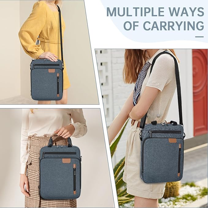 9-11 Inch Tablet Sleeve Bag,Padded Protective Travel Carrying Case for iPad Pro M4 11", iPad Air M2 5/4th 10.9", Air 3th 10.5", iPad 10th 10.9", 9/8/7th 10.2", Samsung Galaxy Tab A9+/A8/A7/S8/S7, Blue