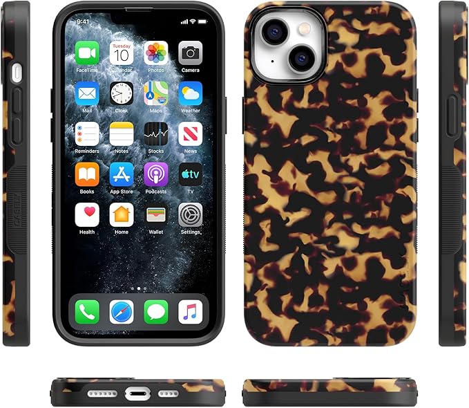 Casely iPhone 14 Case | Shell Shocked | Tortoise Print | Compatible with MagSafe | Bold Protective Design