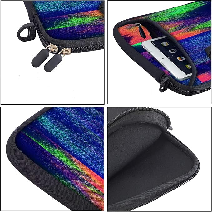 RICHEN 14 15 15.4 15.6 inch Laptop Shoulder Bag Messenger Bag Notebook Handle Sleeve Neoprene Carrying Case with Accessories Pocket (14-15.6 inch, No Signal)