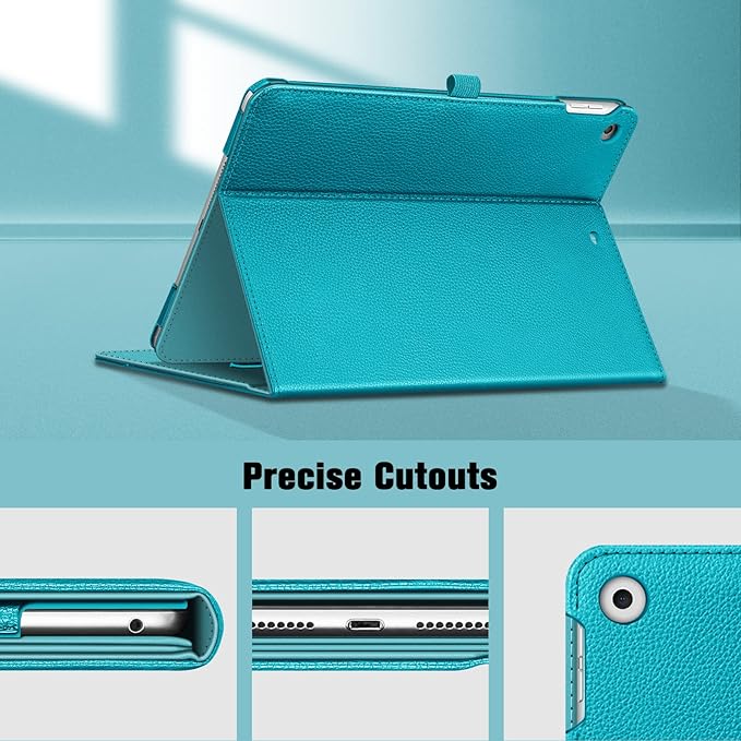 Fintie Case for iPad 9th / 8th / 7th Generation (2021/2020/2019) 10.2 Inch - [Corner Protection] Multi-Angle Viewing Stand Cover with Pocket & Pencil Holder, Auto Sleep Wake, Legacy Teal