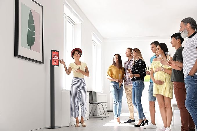 CTA Digital PAD-CHKBM10 Thin-Profile Floor Stand with Removable Magnetic Protective Case for 10.2-Inch iPad (Black)