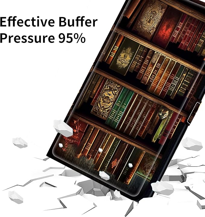 for Walmart Onn 10.4" Tablet Pro 2023 (Model:100110603) Case Dluggs 360 Degree Rotating Smart Protective Stand Cover for Walmart Onn 10.4 Inch Pro Tablet-Vintage Bookshelf