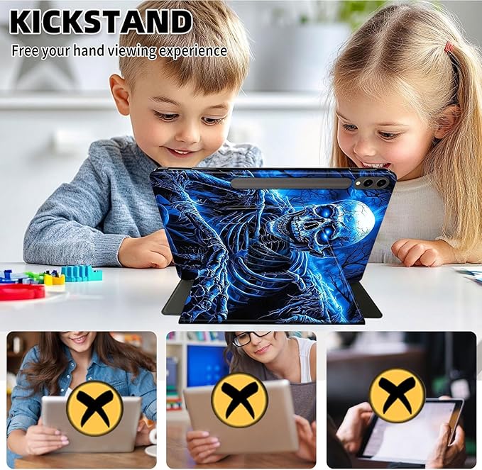 Case for 12.4 inch Galaxy Tab S10 Plus Case (2024), Galaxy Tab S9 Plus Case (2023), 360 Degree Rotating Folio Stand Smart PU Leather Cover, Auto Sleep/Wake, Fantasy Mountains