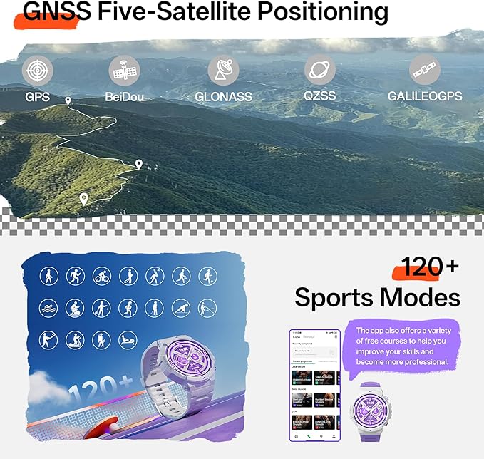 Black Shark GS3 Sport Smartwatch, 1.43" AMOLED Display, ENC Bluetooth Call, 18-Day Battery Life, 50m Water Resistance, GPS, Fitness Tracker, 120+ Sports Modes, Health Monitoring, Lava Black