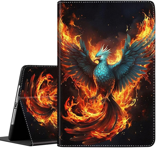 Case for Galaxy Tab A9 Plus ， Auto Sleep/Wake Multi-Angle Viewing Slim Folio Stand Cover for Samsung Galaxy Tab A9+/A9 Plus 11 Inch 2023 (SM-X210/X216/X218), Flaming Phenix