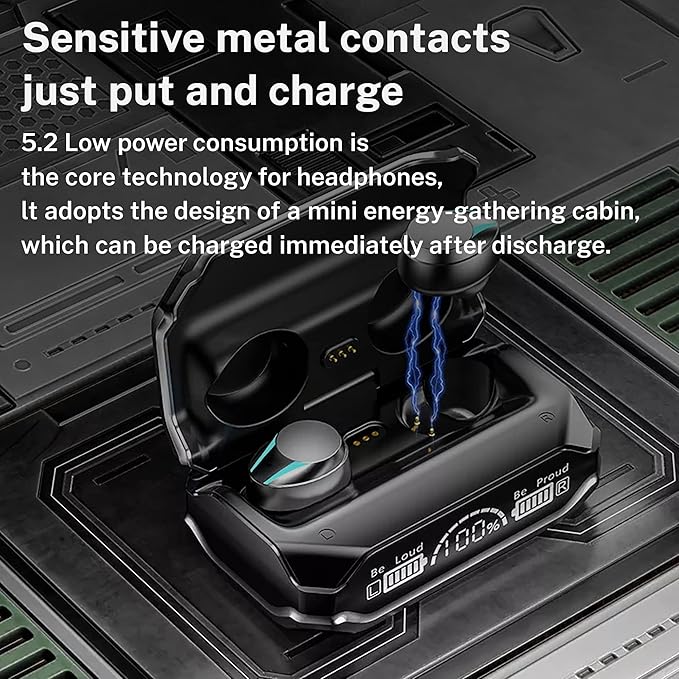 M41 Bluetooth 5.3 True Wireless Earbuds, Environment Noise Cancelling Earbuds, IPX7 Waterproof (Silver)