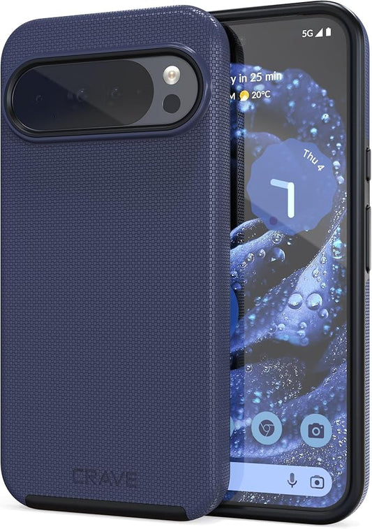 Crave Dual Guard for Google Pixel 10 Pro XL Case, Shockproof Protection Dual Layer Case for Google Pixel 10 Pro XL - Navy