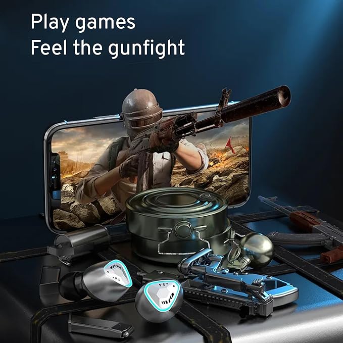 M45 True Wireless Earbuds with ENC, Bluetooth 5.3, IPX7 Waterproof, 120 Hours Long Battery Life with Built-in Mic, Compatible with iPhone & Androids (Black)