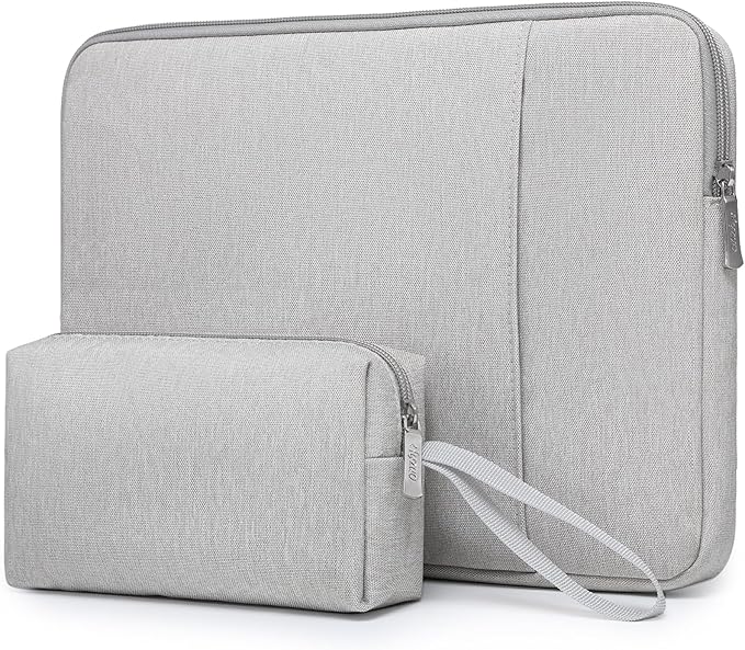 HYZUO 13 Inch Laptop Sleeve Bag Set for MacBook Air 13 M4/M3/M2/M1 2025-2018, MacBook Pro 13 M2/M1 2025-2016, iPad Pro/Air 13, XPS 13, Surface Pro, Notebook Case for 12"-13" Tablet, Light Gray