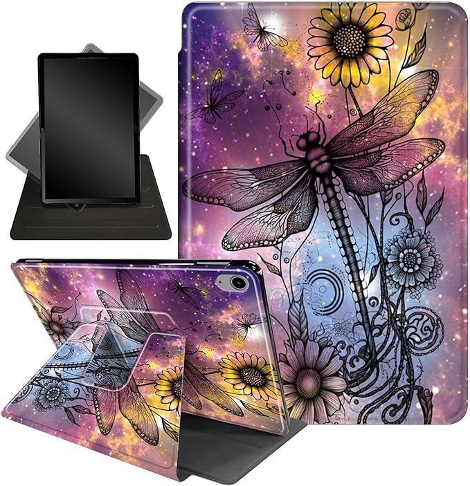 Case for Lenovo Tab P11 Plus Case 2021 (TB-J616F / J616X), 360 Degree Rotating Folding Stand,with Auto Sleep/Wake Case for Lenovo Tab P11 11” 2020 (TB-J606F TB-J606X),Vintage Dragonfly