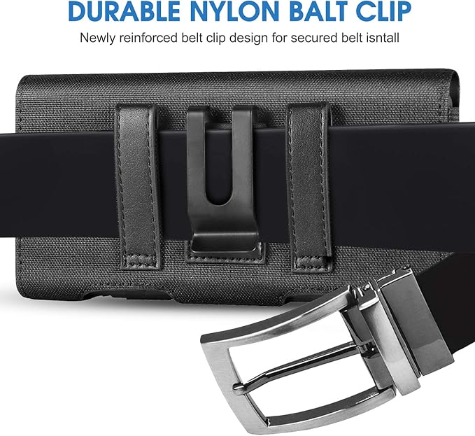 BECPLT for Galaxy S24 Ultra 5G Holster Case,Galaxy S23 Ultra S22 Ultra 5G S22+ 5G S21 Ultra 5G Nylon Holster Belt Case with Clip/Loops Belt Pouch Holder for Galaxy Note 20 Ultra S20+ S20 Ultra 5G
