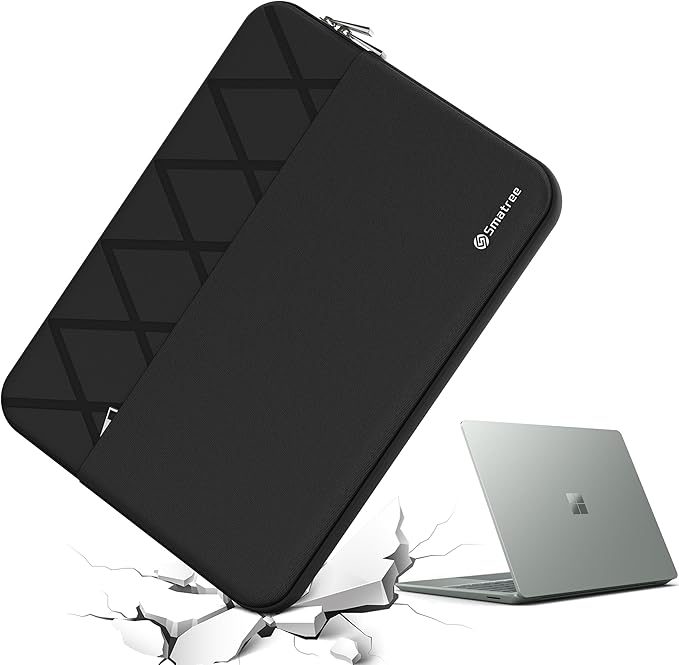 Smatree 15 inch Laptop Sleeve for Microsoft Surface Laptop for Business Copilot+PC, for Surface Laptop7 Protective Case with Accessory Pocket, YKK Zipper, Patented Super Corner Design (E424)