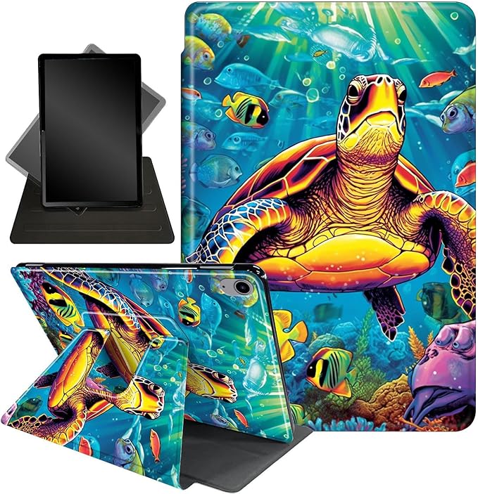 Case for Lenovo Tab P11 Plus Case 2021 (TB-J616F / J616X), 360 Degree Rotating Folding Stand,with Auto Sleep/Wake Case for Lenovo Tab P11 11” 2020 (TB-J606F TB-J606X),Sea Turtles in Ocean