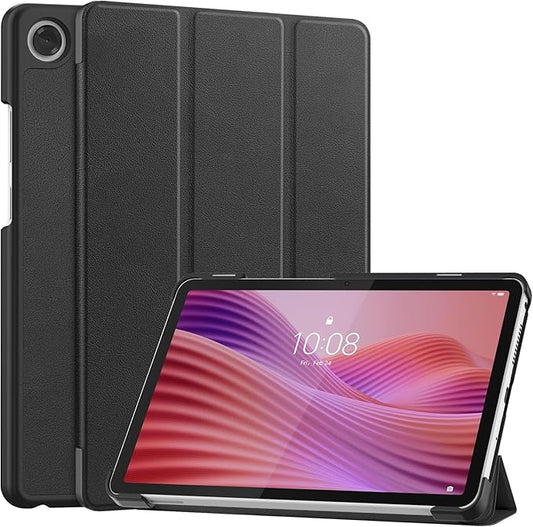 Case for Lenovo Tab One 8.7'' / Tab K9 Case, Folding Folio Ultra-Thin PU Leather Stand Case Cover with Auto Wake/Sleep for Lenovo Tab K9 8.7 Inch Black
