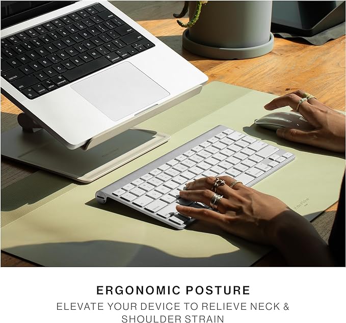 Native Union Desk Laptop Stand – Height Adjustable Ergonomic Computer Stand – Compatible with MacBook Air/Pro, iPad, Dell, HP, Lenovo, Microsoft Surface & Laptops & Tablets Up to 5kg (Black)