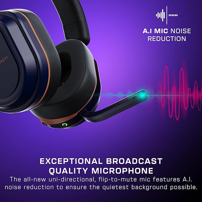 Turtle Beach Stealth 700 Gen 3 Wireless Multiplatform Amplified Gaming Headset for Xbox Series X|S, Xbox One, PC, PS5, Mobile – 60mm Drivers, AI Noise-Cancelling Mic, Bluetooth, 80-Hr Battery – Cobalt