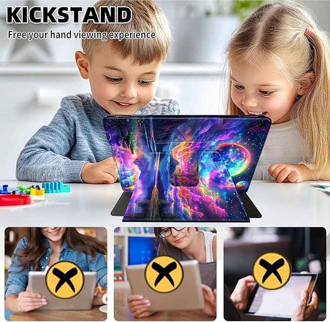 Case for Samsung Galaxy Tab A9+/A9 Plus 11 Inch 2023 Tablet Case, 360 Degree Rotating Folio Stand Smart Cover for Galaxy Tab A9+ Tablet SM-X210/X216/X218, Auto Sleep/Wake, Fantasy Mountains