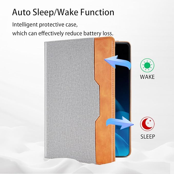 Case for Samsung Galaxy Tab A9 Plus/A9+ 11 Inch 2023 Cover (Model SM-X210/SM-X216/SM-X218) Multi-Angle Viewing Stand with Hand Strap, Grey