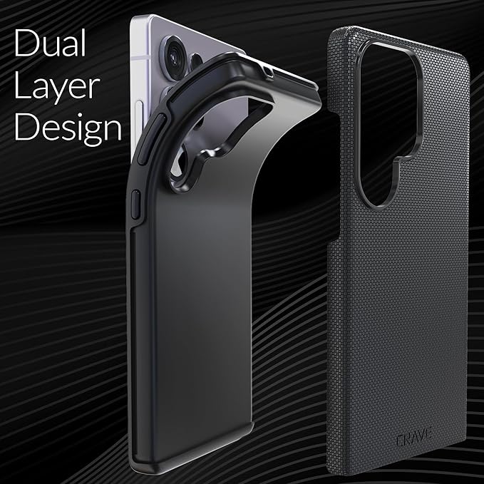Crave Dual Guard Compatible with Samsung Galaxy S25 Ultra Case, Shockproof Protection Dual Layer Case for Samsung Galaxy S25 Ultra - Black