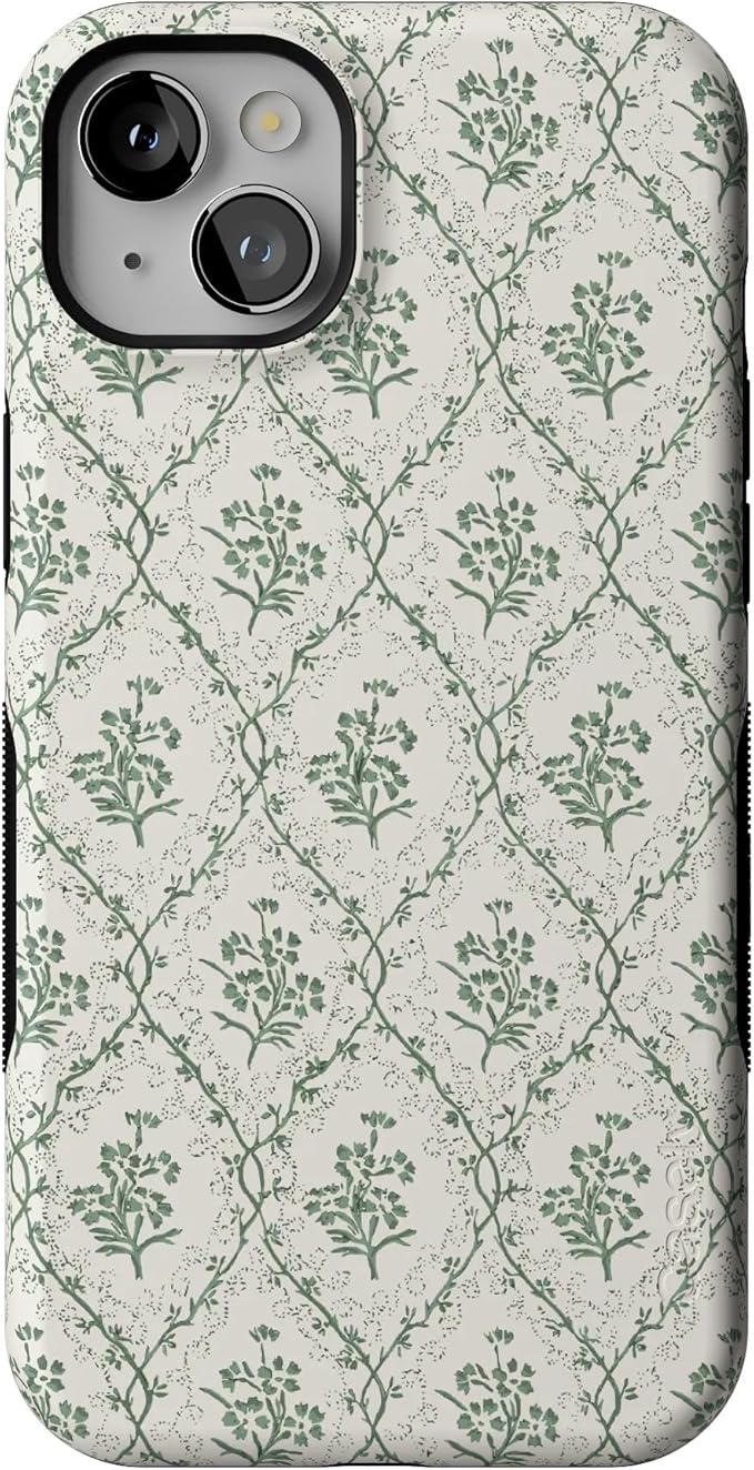 Casely iPhone 14 Case | Sage Tapestry | Floral Vines | Compatible with MagSafe | Bold Protective Design