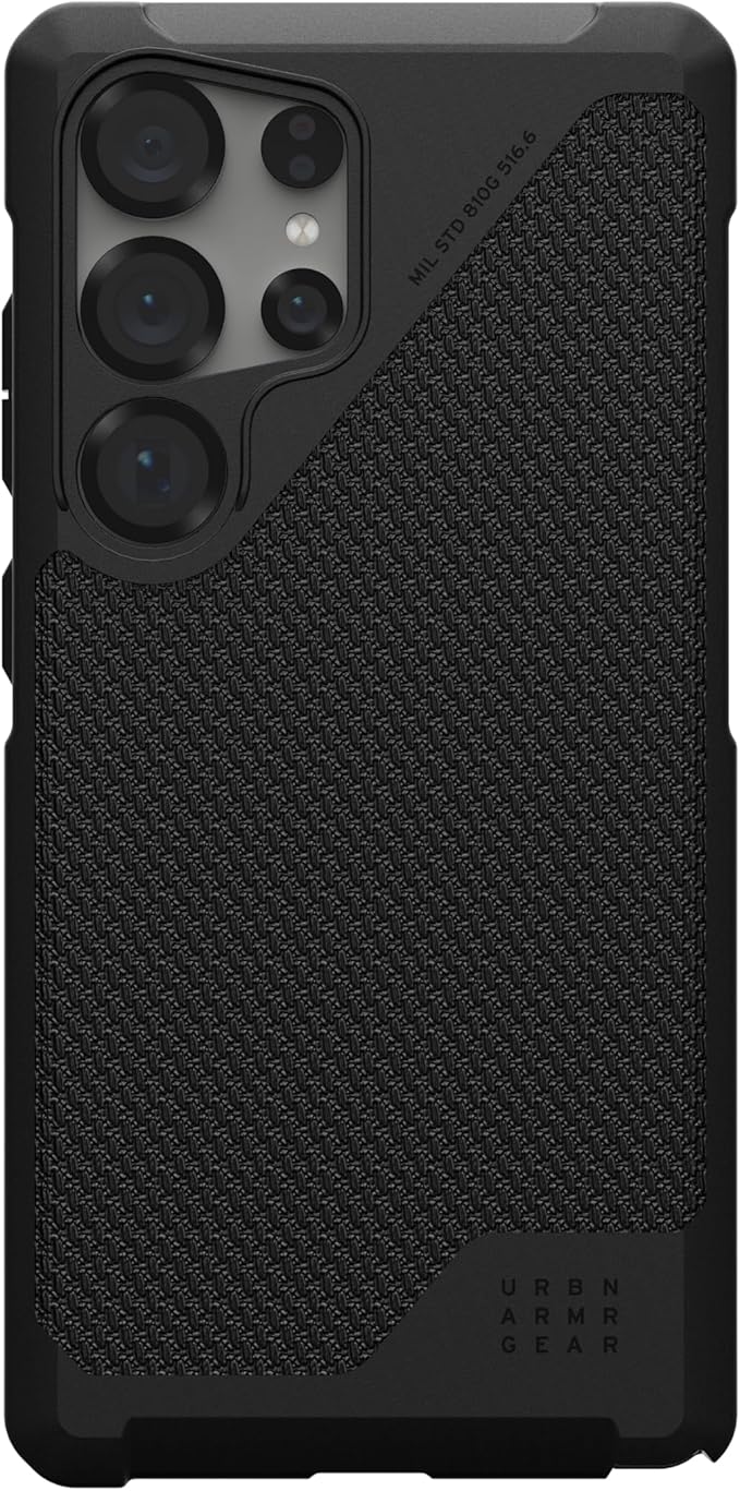 URBAN ARMOR GEAR UAG Designed for Samsung Galaxy S25 Ultra Case 6.9" Metropolis LT - Compatible with Magnetic Charging Impact-Resistant Rugged Military Drop Tested Protective Cover, Kevlar Black