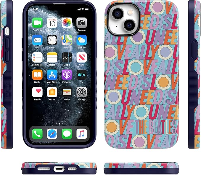 Casely iPhone 14 Case | Beatles | All You Need is Love | Compatible with MagSafe | Bold Protective Design