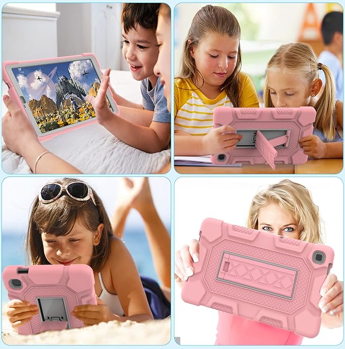 Rantice Samsung Galaxy Tab A7 Lite Case for Kids 8.7 Inch 2021, Rose+Grey