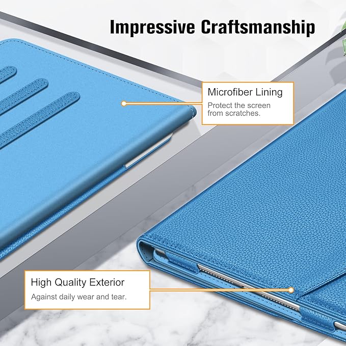 Fintie Case for iPad 9th / 8th / 7th Generation (2021/2020/2019) 10.2 Inch - [Corner Protection] Multi-Angle Viewing Stand Cover with Pocket & Pencil Holder, Auto Sleep Wake, Royal Blue