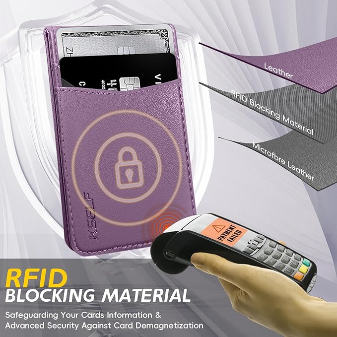 for iPhone 16 Leather Wallet Case, Compatible with Magsafe, 2 in 1 Detachable Magnetic Card Holder, RFID Blocking Kickstand Credit Slots Flip Case for Men Women, Purple